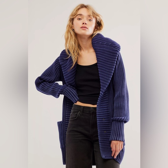 NWOT Free People Ryanne Long Haul Cardigan - Picture 2 of 4